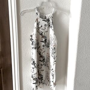 Zara Kid's Pleated Floral Halter Dress Damask Size 11/12